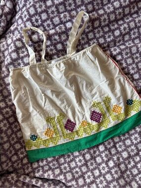 Roseanna White Top with Yellow and Lime Embroidery